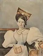 Doña Lucía Carranza de Rodríguez Orey, watercolour.