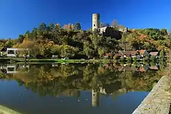 View towards the Dobronice Castle