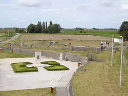 Yard with memorial