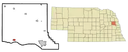 Location of North Bend, Nebraska