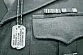 Army ID tag, WWII, old designation for Protestant: P