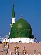 The Green Dome built over Muhammad's tomb