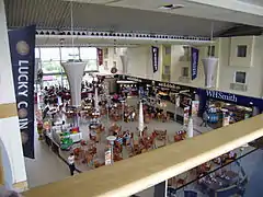 Interior of main building viewed from upper floor