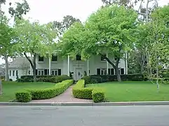 House by architect Hugh Gibbs, with addition by Edward Killingsworth. It appears in the film Donnie Darko, an episode of the drama Joan of Arcadia, and in an advertising campaign for the Honda Fit.