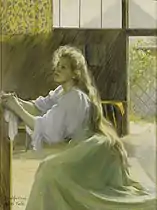 Inspiration, 1895, self-portrait