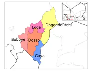 Boboye Department location in the region