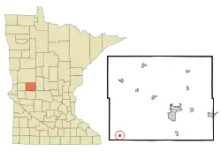 Location of Kensington, Minnesota