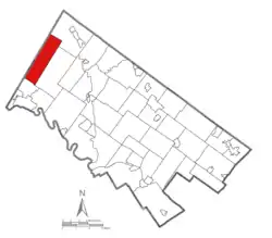 Location of Douglass Township in Montgomery County