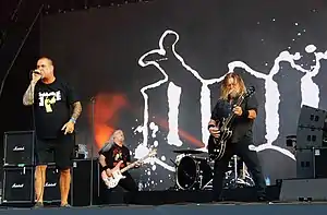 Down at Hellfest 2022. L-R: Phil Anselmo, Pat Bruders, Pepper Keenan