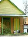 One of the brightly colored buildings in downtown Waverly