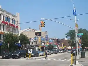 Looking east along Brighton Beach Avenue from the corner of Coney Island Avenue