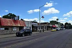 Businesses on WIS 82 in downtown Oxford