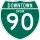 Interstate 90 Downtown Spur marker