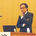 Chief director Kousaku Okubo at University of Tokyo conference.