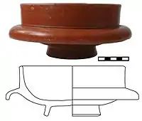Flanged bowl, Dr.38, with profile drawing
