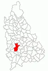 Location in Dâmbovița County