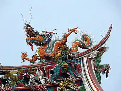 Chinese Dragon on Lungshan Temple.
