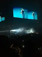 Drake performing on the Aubrey & the Three Migos Tour in 2018