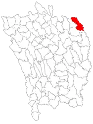 Location in Vaslui County