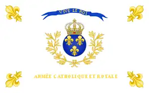 Type of Catholic and Royal Army of Vendée flag.