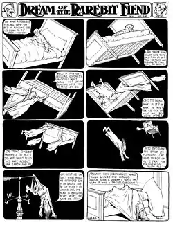 Eight-panel "Dream of the Rarebit Fiend" comic strip