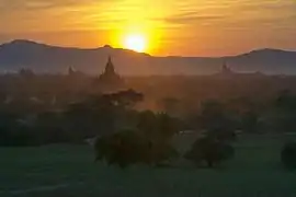 Bagan Plains at sunset