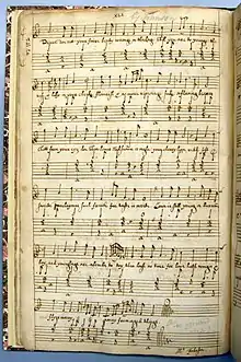 "Deare doe not your faire beuty wronge" in lute tablature; the only song to have a composer attribution (at bottom right)