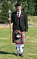 Drum major wearing a Glengarry bonnet