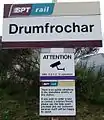 Drumfrochar station signs