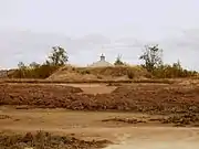 Rear bund of explosives store No. 8