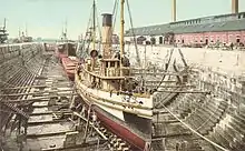Shipyard dry dock c. 1908