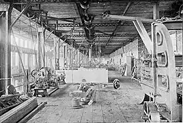 Gallery in the machine shop, 1894