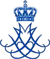 Dual monogram of Margrethe II and husband Henrik, Prince Consort