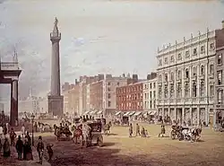 1853 artwork of Nelson's Pillar and Clerys