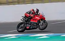 Bryan Staring aboard the DesmoSport Ducati Panigale V4 R in 2022