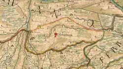 The Duchy of Mirandola during the first half of the 18th century.