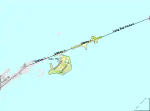 U.S. Census Bureau map of Duck Key CDP showing boundaries which include Conch Key