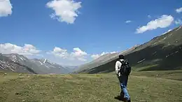 10. A view of the trek back from the lake