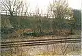 A picture of the former Dudley Freightliner Terminal signal box's remnants in 2002, more than 10 years after it was closed and destroyed by arsonists.