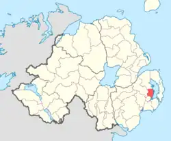 Location of Dufferin, County Down, Northern Ireland.
