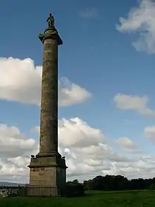 A column with a statue on top