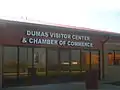 Dumas Visitor Center and Chamber of Commerce office on United States Highway 287 south