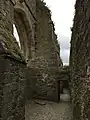 North arcade showing three of the four large buttresses that have preserved the wall