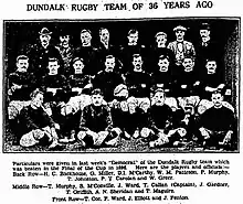 Photograph of Dundalk R.F.C. team 1894–95, published in Dundalk Democrat, 16 April 1932