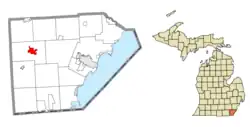 Location within Monroe County