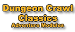 The logo for the Dungeon Crawl Classics line of adventures