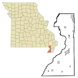 Location of Holcomb, Missouri