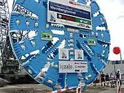 The tunnel boring machine used to bore the tunnel