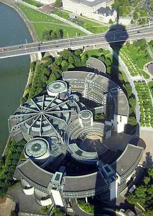 Parliament building of North Rhine-Westphalia in Düsseldorf, 1979-1988