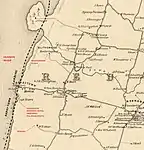 Map Excerpt, showing Edgewater in 1850.